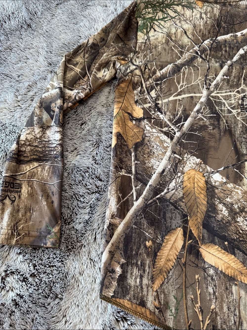 Realtree Forest Edge Camouflage Long Sleeve Performance Boys 8 Shirt Outdoors - Picture 9 of 12